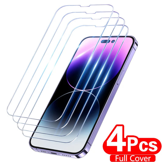 Ultimate Protection 5PCS Full Cover Tempered Glass Screen Protectors for iPhone - Compatible with iPhone 11 to 15 Pro Max & More